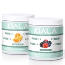 Kiala Nutrition Super Greens, Organic Greens Powder, Spirulina & Chlorella Powder, Sugar & Gluten Free Vegan, Spectra Blend, Tropical Slush, Mixed Berry 2 Pack
