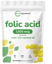 Kyselina listová 1000 μg, 500 Coconut Oil Softgels (1mg) 