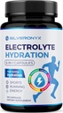 Electrolytes Supplement - Sugar Free, Advanced Hydration Complex with Sodium Chloride, Magnesium, Potassium, Calcium, Vitamin D3 - Best Hydrating Mineral Salt Pills - Vegan & Keto - 120 Capsules
