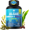 Omega 3 Fish Oil Softgels s DHA 720mg EPA 360mg, Vegan Algae Science 2:1 Pomer pre oko mozgu, Plant Based Trvalo Zdroj Omega 3 Supplement, Fish Oil Alternative 1200mg, No Fish Taste, 120Cts