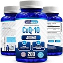 My máme radi vitamíny CoQ10 400mg na obsluhu - 200 kapsúl CoQ-10 - Vegetariánska kapsula - Antioxidant Co Q-10 Koenzým