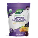 Cesta prírody Sambucus Zinok Lozenges s bazami a vitamínom C, med citrónová príchuť, 24 Lozenges