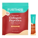 Further Food Chocolate Collagen Peptides Powder with Reishi Mushroom - 100% Grass-Fed, Hydrolyzed Type 1 & 3, 20g of Collagen per Serving, Supports Skin, Hair, Nails & Joints, Stick Packs, 9.74 Oz