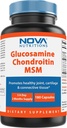 Nova Nutritions Trojitá sila Glukozamín Chondroitín MSM 2600mg/Serving Capsules, podporuje zdravé kĺby, Kartiláž a spojovacie tkanivo - Podporuje spoločný komfort & Flexibilita 180 Počet
