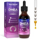 DHEA Supplement for Women and Men, 25 mg / 50 mg Adjustable DHEA Liquid Drops with Ashwagandha, DIM, Boron, Magnesium, Zinc, Astaxanthin, Blueberry Flavor, 2 FL OZ