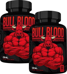 ONL Bull testosterónový posilňovač - vysoká potencia mužské zvýšenie testosterón doplnok pre vytrvalosť a vytrvalosť - Test Booster s Maca Root, Horny koza Weed & Tongkat Ali - 120 Kapsule (2-Pack)
