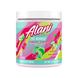 Alani Nu Pre Workout Powder Cherry Twist, Amino Energy Boost, Supplement Endurance, Free Supplement, 200 mg kofeínu, L-theanine, Beta-Alanine, L-Citrulline, 30 Servings