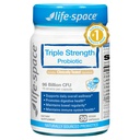 Life-Space Triple sila Broad Spectrum Probiotic, 96 miliárd CFU & 15 Diverse kmeňe, Advanced Formulated for Digestive Health & Immune Health, Probiotiká pre ženy a mužov - 30 Veg Kapsule