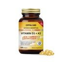 Vitamín D3 + K2 5000 IU - Lipozomálna technológia pre zvýšenú absorpciu - MK-7 Vitamín K2 100mcg - podporuje metabolizmus kostí a vápnika - D3K2 doplnok pre mužov a ženy - 180 softgelov