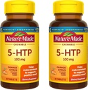 Nature Made Chewable 5HTP 100mg, 5-HTP Mood Suplement, 30 5 HTP Žuvacie tablety, 30 Day Supply (Súprava 2)