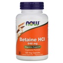 Teraz Foods Betaine HCl, 648 mg so 150 mg Pepsinu, 120 kapsúl, 2 balenia
