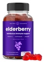 NutraChamps bazové guličky s vitamínom C, Propolis a Echinacea - Podpora imunitného systému Gumové vitamíny pre dospelých a deti - Max. sila 200mg Sambucus Antioxidant
