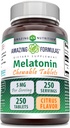 Amazing Formula Melatonin Žuvacie doplnok 5 Mg Per Serving 250 Tablets 