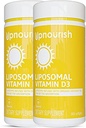 UpNish 2 balenie - Lipozomálny vitamín D 5000 IU 730 mäkkých gélov, cholekalciferol Vitamín D3 s prírodným kokosovým olejom, VIT D3 doplnok