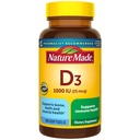 Prírodný vitamín D3 1000 IU (25 μg), vitamín D doplnok pre kosť, zuby, svalovina a imunitné zdravie podpora, 100 Softgels, 100 dní