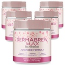 DermaBrew Max Powder, Derma Brew Korean-Inspired Blend for Natural Healthy Glowing Skin, Supports Hydration, Radiance, Smooth Texture Skin, Advanced Formula DermaBrew Max Powder Reviews (5 Pack)