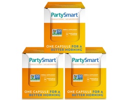 Himalája PartySmart, 10 Jednotlivé kapsule - Alkohol členenie Pečeň Podpora pre lepšie ráno po pití - Plant Based, Vegan, Non-GMO, Gluten Free, klinicky študované (Pack of 3)
