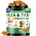 Flea and Tick Prevention for Dogs Chews – 500 Tasty Chicken Flavor Soft Chews, Dog Flea and Tick Treatment, Oral Flea Chews Supplement for Dogs, Puppies, All Breeds & Ages