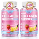 Nature's live Multi Collagen Peptides Gummies, Type I, II, III, V, X - Hydrolyzed Collagen Peptides with Biotin, Hyaluronic Acid, Supports Healthy Skin, Strong Nails & Thick Hair, 60 Count, 2 Pack