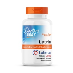 Lekári Najlepšie luteín, podporuje zdravie očí a výkon, non-GMO, Gluten Free, 20 mg, 60 Softgels