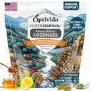 OPTIVIDA Zdravie Koloidné striebro Lozenges s medom a citrónovým olejom (1 balenie) - Upokojujúce Bolesť hrdla Lozenges pre dospelých s úľavou od kašľa a rýchlo pôsobiacim Nano Silver Formula pre imunitnú podporu, 60 pm