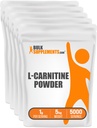 BulkSupplementments.com L-karnitín prášok - karnitín doplnok, Aminokyseliny doplnok - Neochutené a bez lepidla, 1g na porciu, 1kg (Pack of 5) (11 libier)