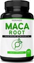 Maca Root Kapsule 15,000mg od Muži a ženy - 10x Koncentrovaný extrakt ekvivalent - [Maximálna sila] - Zero Fillers - Tretia strana testované - Vegan - Gluten Free & Non-GMO - USA Made - 60 Kapsule