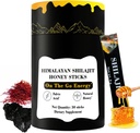 Himalayan Pure Nutritious Shilajit Honey Sticks Gold-Safron, Honey - 75% Fulvic Acid, 85+ Trace Minerals - for Men Women - 30 Sticks (Šilajit Honey 30 Sticks)