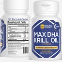 Antarktída kril olej doplnok - DHA EPA Omega 3 doplnok s antioxidantom astaxant - Omega 3 rybí olej na podporu mozgu, srdce a spoločné zdravie - 60 kril olej mäkkéGels