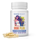 Mama's Select Prenatal Iron Plus – 18mg Gentle Non-Constipating Iron with Vitamin C – Ferrous Bisglycinate for Pregnancy & Postpartum – Supports Baby’s Neural Development – Non-GMO – 30 Capsules