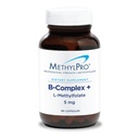 MetylPro B- Complex + L-metylfolát 5 mg - Metylovaný vitamín B komplex pre ženy a mužov, podpora bunkovej energie s folátom, niacínom a biotínom, VIT B doplnok - 90 vegánskych kapsúl