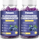 2 Balenia 3000MG Glukozamín Chondroitín Gummy - Extra sila Spoločné zdravie & MSM bazy prírodná podpora doplnok, Flexibilita, Antioxidant imunitná podpora pre dospelých, 120 Gumies.