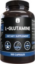 ČISTÉ ORIGINÁLOVÉ SUROVINY L-Glutamine (365 kapsúl) Bez horčíka alebo ryžových výplne, vždy čisté, Lab Overené