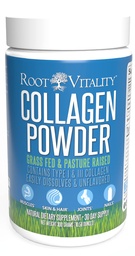 Koreňová vitalita Kolagén Peptidy Powder - Tráva-Fed, Pasture-Raiseed Hydrolyzed Protein Supplement for Skin, vlasy, & nechty - Non-GMO, Zero Sugar Daily Supplement for Men & Women (30 Servings)
