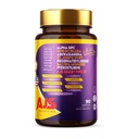 AJS Alpha GPC Noottropic Brain Supplement,Phosphatidylserine,St. John'sWort Ginkgo Biloba,Ashwagandha,Bacopa Monnieri,Pterostilbene,Magnesium Glycinate,Ginkgo Biloba,5-MTHF,Huperzine A 60CT,90 kapsúl