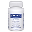 Pure Encapsulations Acetyl-L-karnitín 250 mg - Pamäť a mozog doplnok - Podpora mozgu a zameranie* - Gluten Free & Non-GMO - 60 Kapsule