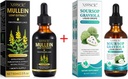 Mullein kvapky pre Pľúca Čistí a Soursop Bitters Liquid,Mullein Leaf extrakt Tinktúra s chlorofylom,Soursop Multivitamínové kvapky,Prírodný bylinný doplnok pre mužov a ženy
