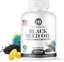 NaturoBliss Black Seed Oil - 150 Softgel kapsuly Zdravie pokožky (Non-GMO & Vegan) Premium Cold-Premium Nigella Sativa Producing Pure Black Cumin Seed Oil - 1000mg per 2 Capsule Serving - 75 Servings