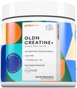 GLDN Creatin - Monohydrát kreatínu s HMB pre trvalú podporu svalovej hmoty a zotavenie s vitamínom D3 a K2 pre kosti a spoločné zdravie - navrhnuté pre ženy a mužov - neochutený prášok - 30 Serve