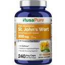 NusaPure St. John's Wort 20:1 Extract, 300 mg Equivalent to 6 000mg 240 Veggie Capsules (Vegetarian, Non-GMO) Bioperine