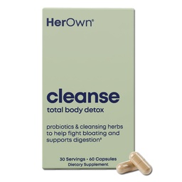 jej vlastné Čistenie, Jemné Detox, Podporuje zdravý Gut, Ocean Algae Čistenie, Prebiotické / probiotické zmes, Čistenie bylinné zmes, Gluten a sója zadarmo, Vegan, 60 Kapsule, 30 Servings, Multicolor