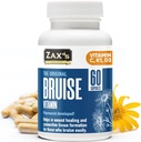 ZAX'S Bruise Vitamín Pharmacist Vyvinutý Bruising Doplnky Silné opuchy Redukcia, Zinok, Vitamín K, D3, Kyselina askorbová, Citrus Bioflavonoidy, 60 Caps, Combine Arnica Bruise Cream