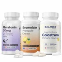 Balancebreens Melatonin + Bromelain + Hyaluronic Acid Nighttime Recovery & Mobility Bundle