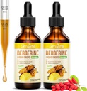 (2 balenia) Berberine Supplement, 1500mg Organic Berberine Liquid Drops with Ceylon škorica, Horká Melon - podporuje imunitný a metabolizmus, Vegan, Ananás Flavor-2 FL Oz