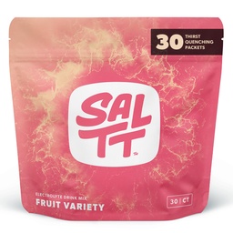 SALTT Electrolytes prášok pakety, ovocie odrody balenia (30 pakety) - horčík, draslík, sodík, stopové minerály - Vegan, bez cukru, Gluten zadarmo - cestovanie Essentials - Made in USA