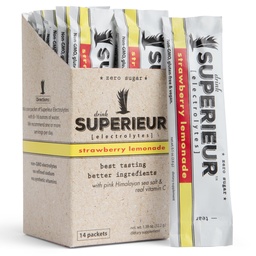 Superieur Electrolyte Powder Pakets- Vegan Electrolyte Hydratácia Powder w/Sea Minerals- Keto Friendly, Non-GMO, Zero Supplement Electrolyte Supplement-Healthy Sports Drink-Sawberry Lemonade (14 paketov)