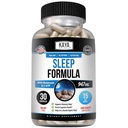Kaya Naturals - Podpora spánku Formula s melatonínom - Podpora vitamínové doplnky - Spánkový stres a podpora nálady - L-Tryptofán, vášeň kvet, Ashwagandha a ďalšie (30 Počet)