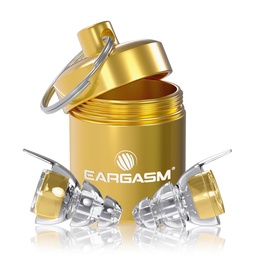 Eargasm High Fidelity Gold Earplugs for Concerts, Festivals, Musicians, DJs, Night-Life, Motorcycle Hearing Protection - Reusable Ear Plugs for High Fidelity Noise Reduction up to 21 dB