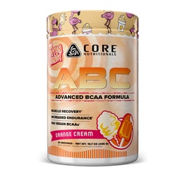 Core Nutritionals ABC Advanced BCAA Supplement | Amino Acid Recovery Blend | with Glutamine, Beta Alanine, Citrulline Malate | 20 Servings (Fun Sweets Orange Cream)