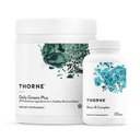 THORNE - Energy Bundle - Daily Greens Plus & Basic B Complex - podporuje bunkovú energiu a fyzickú vytrvalosť - 30 slúži